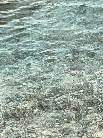 Blue sea water texture background. Surface of the sea.