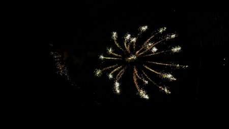 Fireworks light up the sky with dazzling display.の写真素材