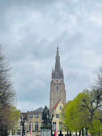 Bruges, the famous historical and touristic city of Belgium.のeditorial素材