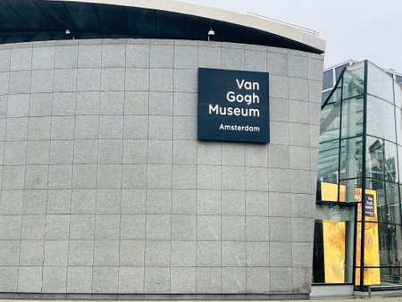 Van Gogh Museum building outstanding with design architectured.のeditorial素材