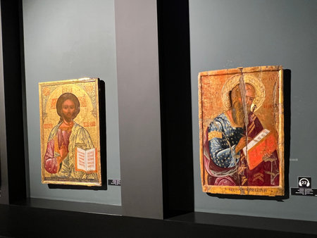 Exhibits of National Art Museum, of Medieval Art , Gothic style hallのeditorial素材