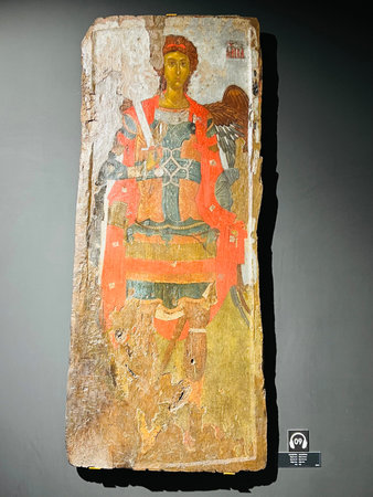 Exhibits of National Art Museum, of Medieval Art , Gothic style hallのeditorial素材