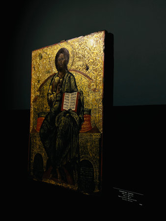Exhibits of National Art Museum, of Medieval Art , Gothic style hallのeditorial素材
