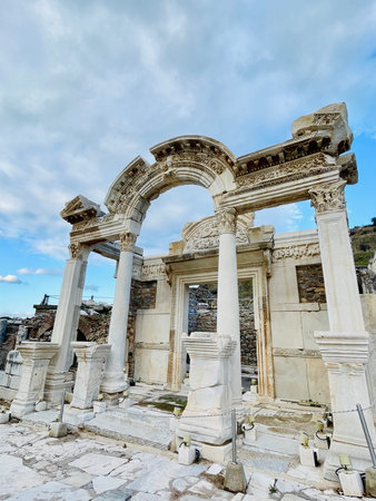 Elements of ancient architecture and ruins of Ephesus, Izmir.