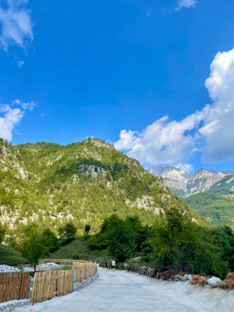 The village of Theth, Albanian Alps, Albaniaの写真素材