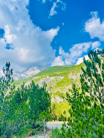 The village of Theth, Albanian Alps, Albaniaの写真素材