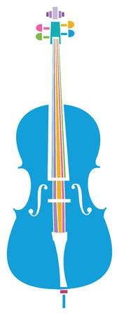 Colorful Celloのイラスト素材