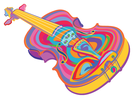 Colorful Violinのイラスト素材