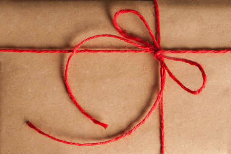 beautiful gift box with ribbon and bowの写真素材