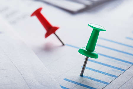 Important date and calendar appointment. pin on calendar.の写真素材