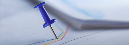 Important date and calendar appointment. pin on calendar.の写真素材