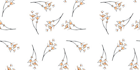 Seamless background with colors. Watercolor illustration. Floral decor for textiles, fabrics, Souvenirs, packaging and greeting cards.の写真素材