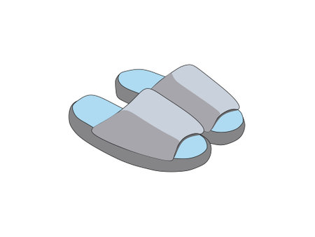 Home slippers. Cartoon vector icon isolated on a white background.のイラスト素材