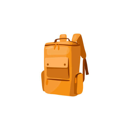 Vector brown hiking Backpackのイラスト素材