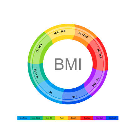 Body mass index. Vector illustration.のイラスト素材