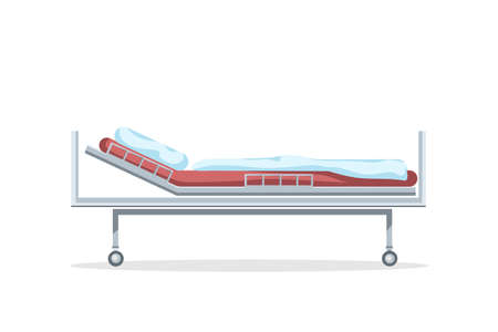 Vector cartoon illustration of a medical bed for the treatment of a patient.のイラスト素材