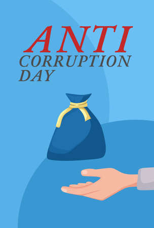 International Day Against Corruption, 9 December. poster or publication on the Internet. Vector cartoon illustrationのイラスト素材