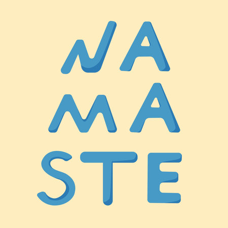 Namaste. Indian greeting. vector cartoonのイラスト素材
