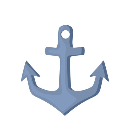ship anchor. vector cartoon illustration.