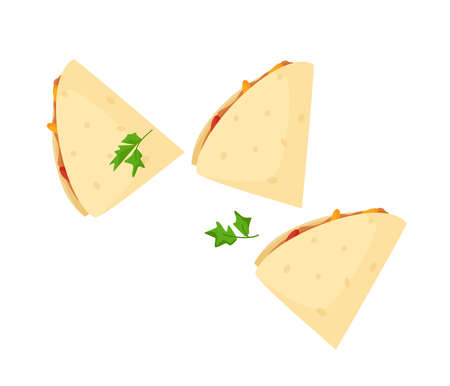 Mexican tartilla. Vector cartoon illustrationのイラスト素材