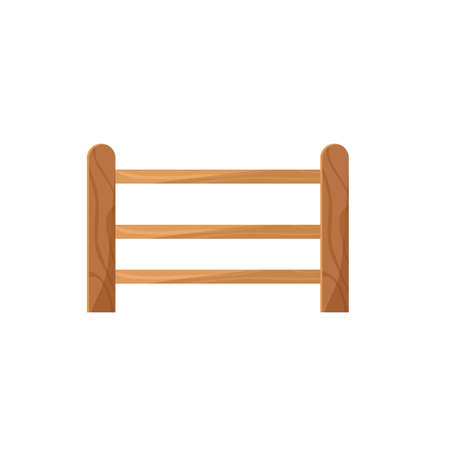 wooden fence. Vector cartoon illustrationのイラスト素材