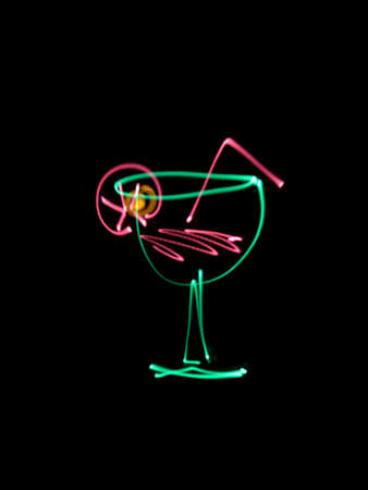 abstract  goblet, obtained with a freezelight photographic style の写真素材