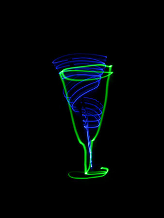 abstract  goblet, obtained with a freezelight photographic style の写真素材