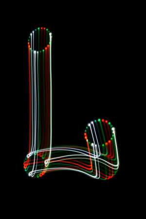 English alphabet. When taking pictures technology was used freeze-light photo.の写真素材