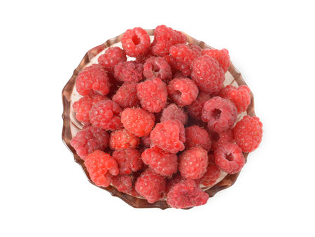 raspberry in a round plate