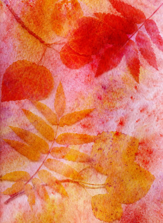 watercolor autumn leaves