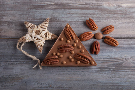 Milk chocolate and Pecan Fudge balls