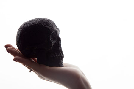 silhouette of a skull