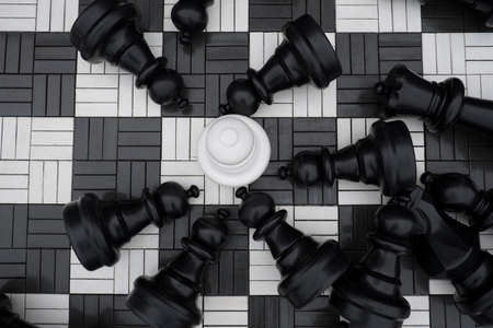 Giant chess game. into the parkの写真素材