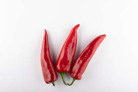 chili pepper isolated on a white background close upの写真素材
