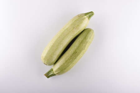 Fresh vegetable marrow. Isolated on white backgroundの写真素材