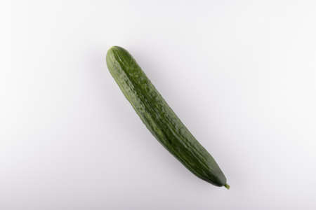 cucumber cucumber isolated on white background close-upの写真素材