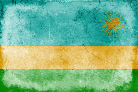 The flag of Rwanda was adopted on October 25, 2001.It was adopted to avoid connotations to the 1994 genocide. The flag was designed by Alphonse Kirimobenecyo.の写真素材