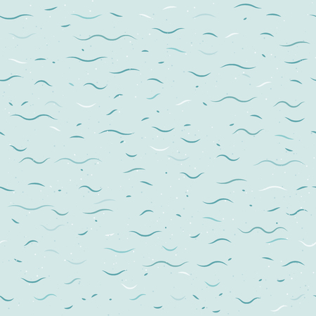 Turquoise abstract calm background. Seamless pattern. Ripples on the water, small waves, bubbles. Light shadesのイラスト素材