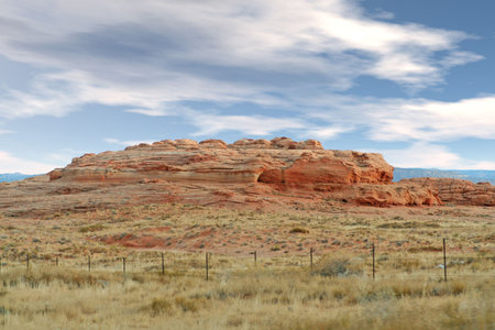 Colorful red rock outcropping in arizonaの写真素材