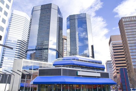 Downtown city buildings and modern corporate architecture の写真素材