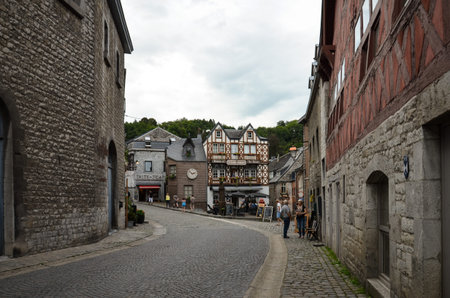 Durbuy, Belgium - July 30 2016: Urban landscape in Durbuyのeditorial素材