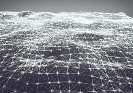 Abstract polygonal light space low poly backgroundの写真素材