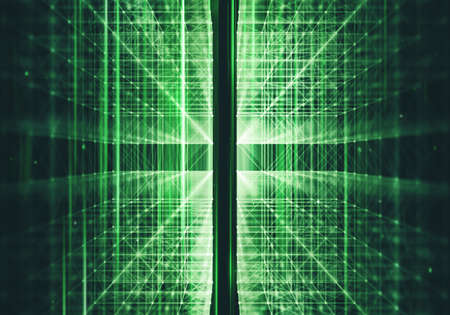 Abstract background with wireframe of transparency cubeの写真素材