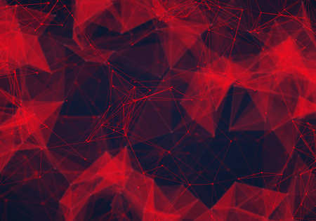 Abstract polygonal dark red low poly backgroundの写真素材