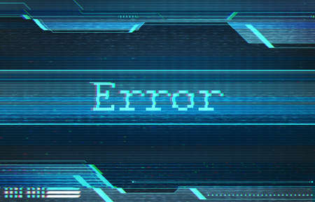Abstract illustration of distorted display screen. Error in technology interface. Glitch effect background. Conceptual image of dead pixels.の写真素材