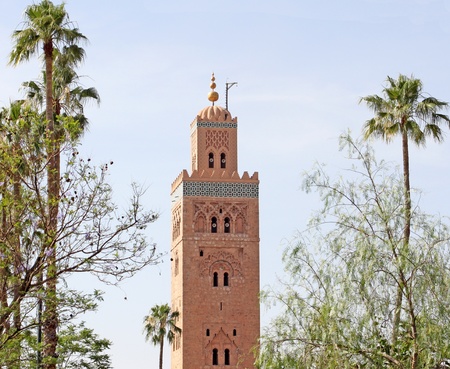Koutoubia mosque in Marrakesh, Moroccoの写真素材