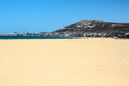 The beautiful beach  picture made in Agadir, Morocco のeditorial素材