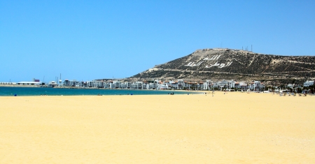 The beautiful beach (picture made in Agadir, Morocco)の写真素材