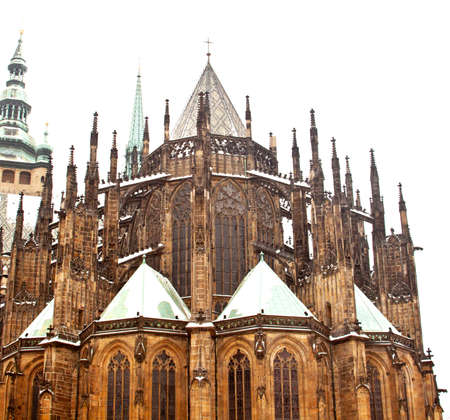 View of St. Vitus Cathedral in Prague Castle, Czech Republicのeditorial素材