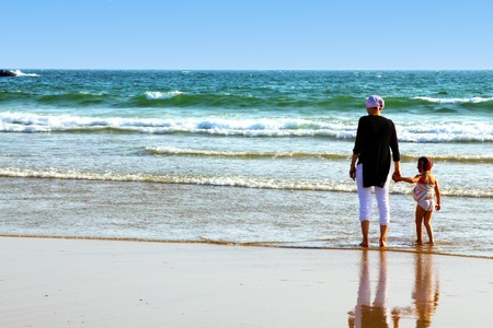 The beautiful beach in arabian country  picture made in Agadir, Morocco の写真素材